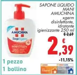 Conad SAPONE LIQUIDO MANI AMUCHINA offerta
