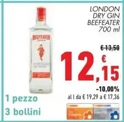 Conad London Dry Gin Beefeater offerta