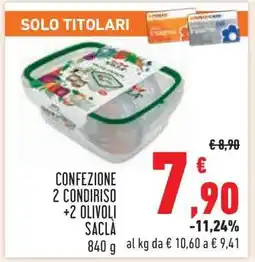 Conad CONFEZIONE 2 CONDIRISO +2 OLIVOLI SACLÀ offerta