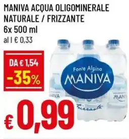 Famila Maniva acqua oligominerale naturale frizzante offerta