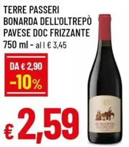 Famila Terre passeri bonarda dell'oltrepò pavese doc frizzante offerta