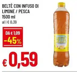 Famila Beltè con infuso di limone / pesca 1500 ml offerta