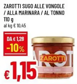 Famila Zarotti sugo alle vongole alla marinara/ al tonno offerta