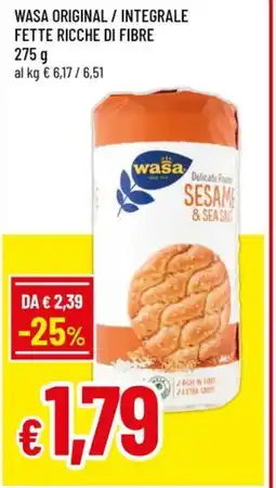 Famila Wasa original / integrale fette ricche di fibre offerta