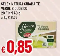 Famila Selex natura chiama tè verde biologico 20 Filtri offerta