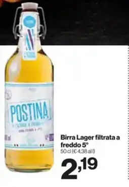 In'S Mercato Birra Lager filtrata a freddo 5° offerta