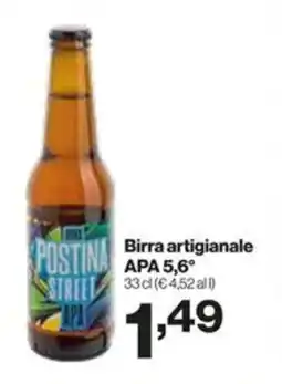 In'S Mercato Birra artigianale APA 5,6° offerta