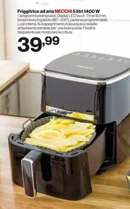In'S Mercato Friggitrice ad aria NECCHI 5 litri 1400 W offerta