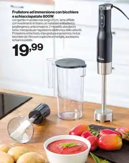 In'S Mercato Frullatore ad immersione con bicchiere eschiacciapatate 800W offerta