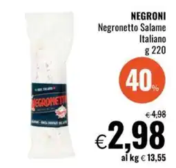 Famila Market NEGRONI Negronetto Salame Italiano offerta