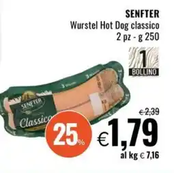 Famila Market SENFTER Wurstel Hot Dog classico offerta