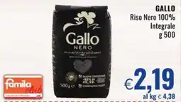 Famila Market GALLO Riso Nero 100% Integrale offerta