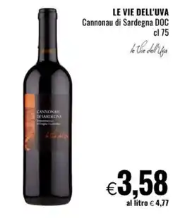Famila Market LE VIE DELL'UVA Cannonau di Sardegna DOC offerta