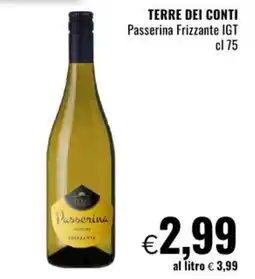 Famila Market TERRE DEI CONTI Passerina Frizzante IGT offerta