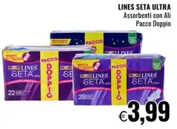 Famila Market LINES SETA ULTRA Assorbenti con Ali Pacco Doppio offerta