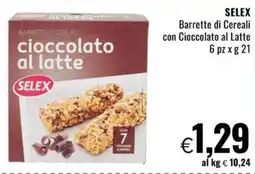 Famila Market SELEX Barrette di Cereali con Cioccolato al Latte offerta