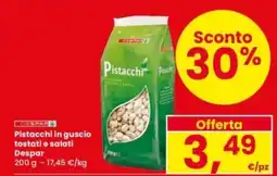 Interspar Pistacchi in guscio tostati e salati Despar offerta