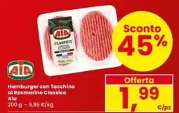 Interspar Hamburger con Tacchino al Rosmarino Classico Aia offerta
