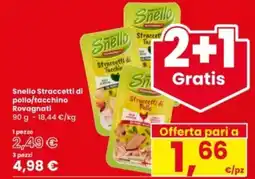 Interspar Snello Straccetti di pollo/tacchino Rovagnati offerta