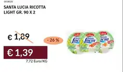 Prezzemolo e Vitale Santa lucia ricotta light offerta