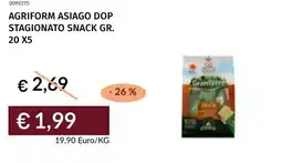 Prezzemolo e Vitale Agriform asiago dop stagionato snack offerta