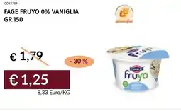 Prezzemolo e Vitale Fage fruyo 0% vaniglia offerta