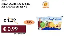 Prezzemolo e Vitale Mila yogurt magro 0,1% all' ananas offerta