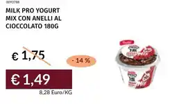 Prezzemolo e Vitale Milk pro yogurt mix con anelli al cioccolato offerta