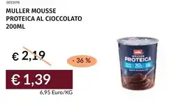 Prezzemolo e Vitale Muller mousse proteica al cioccolato offerta
