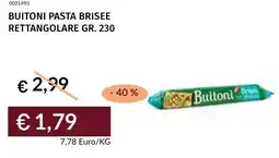 Prezzemolo e Vitale Buitoni pasta brisee rettangolare offerta