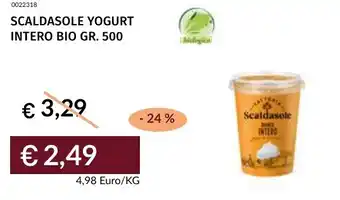 Prezzemolo e Vitale Scaldasole yogurt intero bio offerta