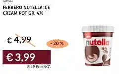Prezzemolo e Vitale Ferrero nutella ice cream pot offerta