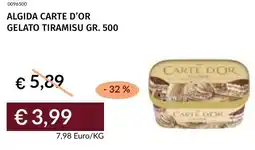 Prezzemolo e Vitale Algida carte d'or gelato tiramisu offerta