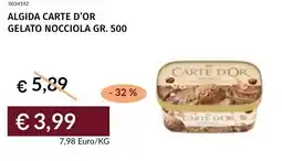 Prezzemolo e Vitale Algida carte d'or gelato nocciola offerta