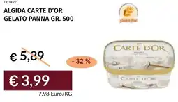 Prezzemolo e Vitale Algida carte d'or gelato panna offerta
