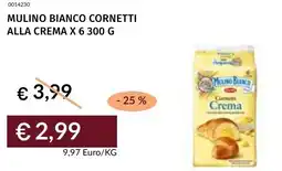 Prezzemolo e Vitale Mulino bianco cornetti alla crema x 6 offerta