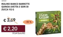 Prezzemolo e Vitale Mulino bianco barrette quinoa uvetta e semi di zucca offerta