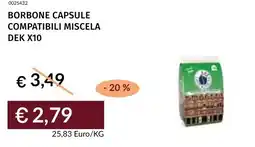 Prezzemolo e Vitale Borbone capsule compatibili miscela dek x10 offerta