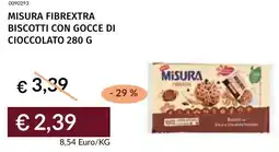 Prezzemolo e Vitale Misura fibrextra biscotti con gocce di cioccolato offerta