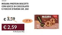 Prezzemolo e Vitale Misura protein biscotti con gocce di cioccolato e fiocchi d'avena offerta