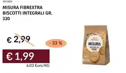 Prezzemolo e Vitale Misura fibrextra biscotti integrali offerta