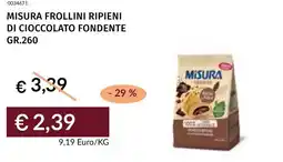 Prezzemolo e Vitale Misura frollini ripieni di cioccolato fondente offerta
