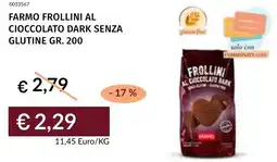 Prezzemolo e Vitale Farmo frollini al cioccolato dark senza glutine offerta