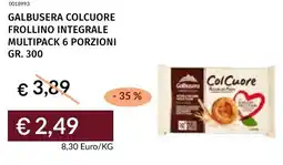 Prezzemolo e Vitale Galbusera colcuore frollino integrale multipack 6 porzioni offerta