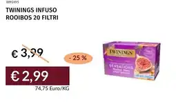 Prezzemolo e Vitale Twinings infuso rooibos 20 filtri offerta