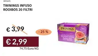 Prezzemolo e Vitale Twinings infuso rooibos 20 filtri offerta
