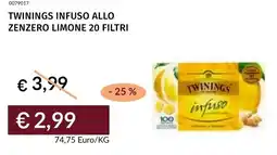 Prezzemolo e Vitale Twinings infuso allo zenzero limone 20 filtri offerta