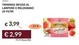 Prezzemolo e Vitale Twinings infuso al lampone e melograno 20 filtri offerta