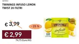 Prezzemolo e Vitale Twinings infuso lemon twist 20 filtri offerta