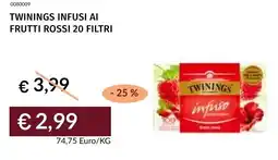 Prezzemolo e Vitale Twinings infusi ai frutti rossi 20 filtri offerta
